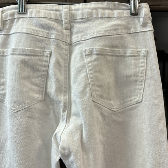 Juliette White Denim Pants with Lace & Embroidery Size 6 - Picture 6 of 7